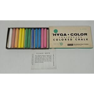 Hyga-Color Colored Chalk #1112 Chalkboard Eraseable Non-Toxic 12 Sticks
